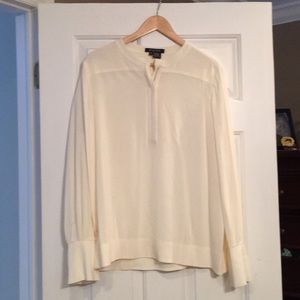 Etcetera long sleeve cream blouse